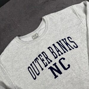 Outer Banks North Carolina Gray Crewneck Sweater XL Women's Pacific &Co